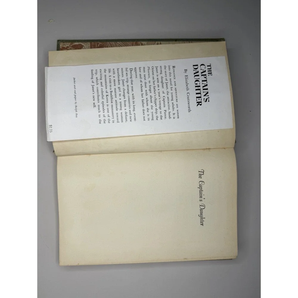 Elizabeth Coatsworth The Captain's Daughter Hardcover Macmillan Adventure Vinta…